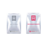 Masque décongestionnant pour 6 traitements à deux composants. Traitement composé de 12 sachets : 6 x Poudre et 6 x Sérum. Les composants sont conditionnés séparément dans des sachets unidoses.